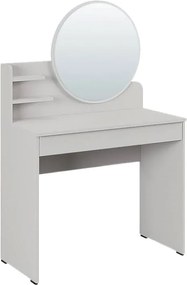 Τουαλέτα με καθρέπτη Dior Megapap χρώμα λευκό 90x45x138εκ.