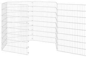 vidaXL Περίφραξη Ζώων Ελεύθερης Βοσκής 6 Πάνελ 54x80 εκ. Γαλβ. Σίδερο