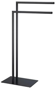Κρεμάστρα Πετσετών Επιδαπέδια Tube 2 Θέσεων 49x20x80cm Black Sealskin Μέταλλο