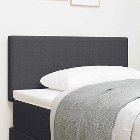 vidaXL Κεφαλάρι Σκούρο Γκρι 100 cm Υφασμάτινο Κορντουρά