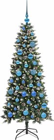vidaXL Τεχνητό Χριστουγεννιάτικο Δέντρο με 150 LED Πράσινο 150 cm