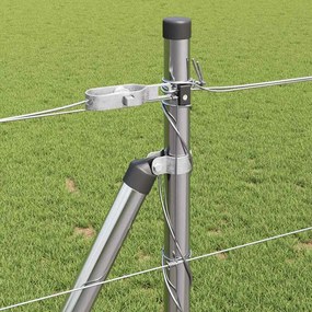 vidaXL Συρματόπλεγμα με Σκυρόδεμα 25 x 1 m Ασημί Δίχτυ