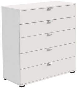 Κομότα - Συρταριέρα Duero 5F 90 Λευκή 90x40x95 εκ. 90x40x95 εκ.