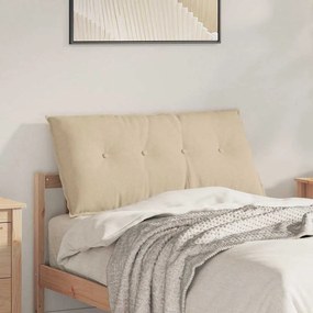 vidaXL Μαξιλάρι Πλάτης Κρεμ 100 x 19 x 50 εκ ύφασμα