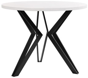 Τραπέζι Dearborn 105, Άσπρο, Μαύρο, 50cm, 14 kg, Πλαστικοποιημένη μοριοσανίδα, Μέταλλο | Epipla1.gr