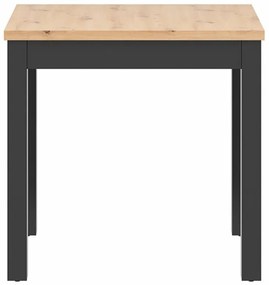 Τραπέζι Boston 449, Μαύρο, Artisan βελανιδιά, 77x80x80cm, Πλαστικοποιημένη μοριοσανίδα | Epipla1.gr