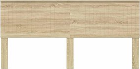 vidaXL Κεφαλάρι με κεφαλάρι Δρύς Sonoma 200 cm Επεξεργασμένο ξύλο