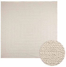 vidaXL Χαλί ZIZUR Κρεμ Όψη Γιούτας Εσωτ. & Εξωτ. Χώρου 240x240 εκ.