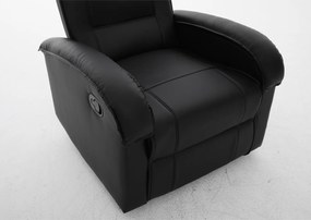 Πολυθρόνα Ανακλινόμενη ArteLibre CELAENO Μαύρο PU 80x96x97cm