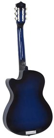vidaXL Κιθάρα Western Classical Cutaway Σετ 12 Τεμ. 6 Χορδές Μπλε 38&quot;