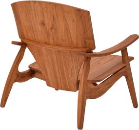 Πολυθρόνα Brazin φυσικό teak ξύλο 72x71x77εκ 67x76x78.5 εκ.