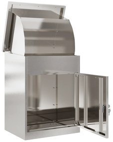 vidaXL Θυρίδα Πακέτων Μαύρο 44 x 35 x 59 εκατοστά Ανοξείδωτο ατσάλι