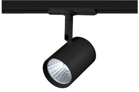Σποτ Φωτιστικό Ράγας LED COB 7W 3000K 2 Καλώδια IP20 Zuno ACA-ZUNO730B2-Μαύρο ZUNO730B2