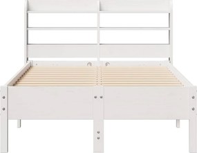 vidaXL Σκελετός Κρεβατιού Χωρίς Στρώμα Λευκό 100x200 εκ. Μασίφ Πεύκο