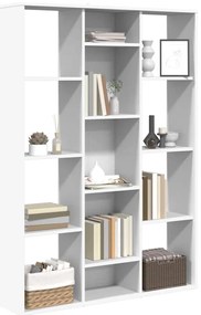 vidaXL Διαχωριστικό/Βιβλιοθήκη Λευκό 100x24x140 εκ. από Επεξ. Ξύλο