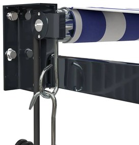 vidaXL Τέντα Πτυσσόμενη Αυτόματη Μπλε και Λευκή 3,5 x 2,5 μ.