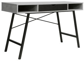 Work table Yamin grey cement-black 120x48x76cm 120x48x76 εκ.