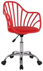 ΚΑΡΕΚΛΑ ΓΡΑΦΕΙΟΥ BECKY HM8457.04 ΣΕ ΚΟΚΚΙΝΟ ΧΡΩΜΑ 57Χ57Χ96 ΕΚ