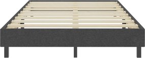 vidaXL Κρεβάτι Boxspring Σκούρο Γκρι 120 x 200 εκ. Υφασμάτινο