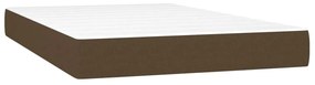 Κρεβάτι Boxspring με Στρώμα &amp; LED Σκ.Καφέ 120x190εκ. Υφασμάτινο 3270049