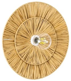 Boho Φωτιστικό Τοίχου - Απλίκα Μονόφωτο 02284 GloboStar-2284-Μπεζ 02284