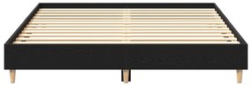 vidaXL Κρεβάτι Μαύρος Δρυός 140x200 εκ. από κατασκευασμένο ξύλο
