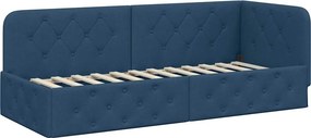 vidaXL Κρεβάτι Γωνίας Μπλε 80 x 200 cm ύφασμα