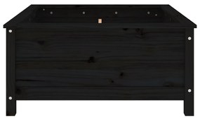 vidaXL Ζαρντινιέρα Μαύρη 82,5 x 82,5 x 39 εκ. από Μασίφ Ξύλο Πεύκου