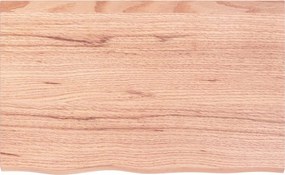 vidaXL Επιφ Τραπεζιού Αν Καφέ 80x50x(2-4)εκ. Επεξ. Μασίφ Ξύλο Δρυός