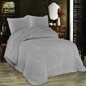 Κουβερτοπάπλωμα 1950 Popcorn Fleece Grey DimCol Μονό 160x220cm Πολυέστερ
