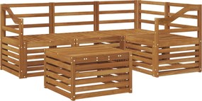 vidaXL Σειρά Καναπέ Εξωτερικού 5 pcs Φυσικό