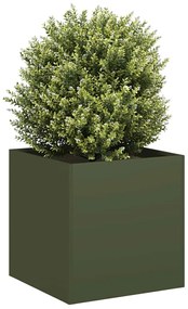 Ζαρντινιέρα Λαδί 40x40x40 εκ. από Χάλυβα Ψυχρής Έλασης