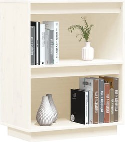 vidaXL Ντουλάπι Κονσόλα Λευκό 60 x 34 x 75 εκ. από Μασίφ Ξύλο Πεύκου