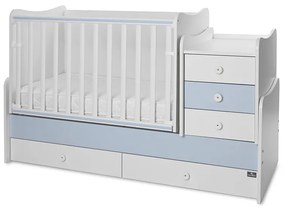 Πολυμορφικό βρεφικό κρεβάτι  MAXI PLUS  White + Baby Blue 10150580039P Lorelli