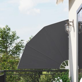 vidaXL Αδιάφανο σκίαστρο μπαλκονιού Μαύρο 140 x 140 cm ύφασμα