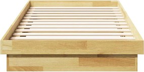 vidaXL Πλαίσιο κρεβατιού χωρίς στρώμα 100x200 cm μασίφ ξύλο δρυός