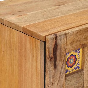 vidaXL Πλαϊνό γραφείο Φυσικό 40 x 33 x 75 εκ. Στερεό ξύλο μάνγκο