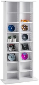 VEVOR Media Storage Cabinet 8 Layers Adjustable DVD Shelves Holds 464 CDs White