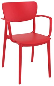 Πολυθρόνα Πολυπροπυλενίου Lisa Red 54X53X82εκ.