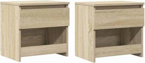 vidaXL Κομοδίνα 2 τεμ. Sonoma Δρυς 40 x 30 x 39 εκ. από Επεξ. Ξύλο