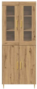 vidaXL Highboard Επιτοίχιο 2 pcs artisan δρυς 69.5 x 34 x 180 εκ.