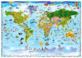 Φωτοταπετσαρία - World Map for Kids 300x210