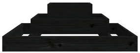 vidaXL Ζαρντινιέρα Μαύρο 80 x 80 x 27 εκ. από Μασίφ Ξύλο Πεύκου