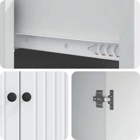 vidaXL Πλαϊνό γραφείο Λευκό 66 x 34,5 x 90 εκ Επεξεργασμένο Ξύλο