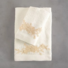 Πετσέτες Hemera (Σετ 3τμχ) Ecru-Beige Ρυθμός Σετ Πετσέτες 80x150cm 100% Πενιέ Βαμβάκι