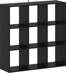 vidaXL Βιβλιοθήκη Μαύρη Δρυς 102 x 32 x 102 εκ