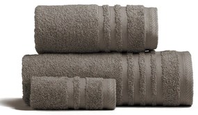 Πετσέτες Premio (Σετ 3τμχ) Brown Melinen Towels Set 80x150cm 100% Βαμβάκι