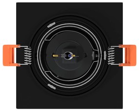 vidaXL Κρυφά Σποτ 24 τεμάχια Τετράγωνο GU10 Μαύρο 91x91 χλστ.