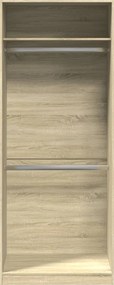 vidaXL Ντουλάπα Χρώμα Sonoma Δρυς 80x50x200 εκ. από Επεξ. Ξύλο