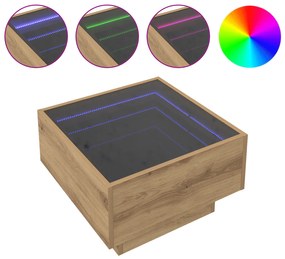 vidaXL Τραπεζάκι σαλονιού artisan δρυς 50 x 50 x 30 εκ